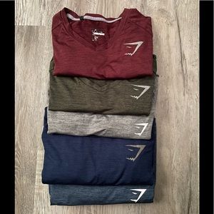 Lot of mens gymshark athletic shirts